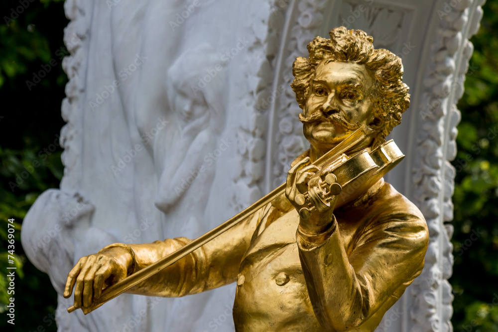 Obraz premium Österreich, Wien, Johann Strauß Denkmal