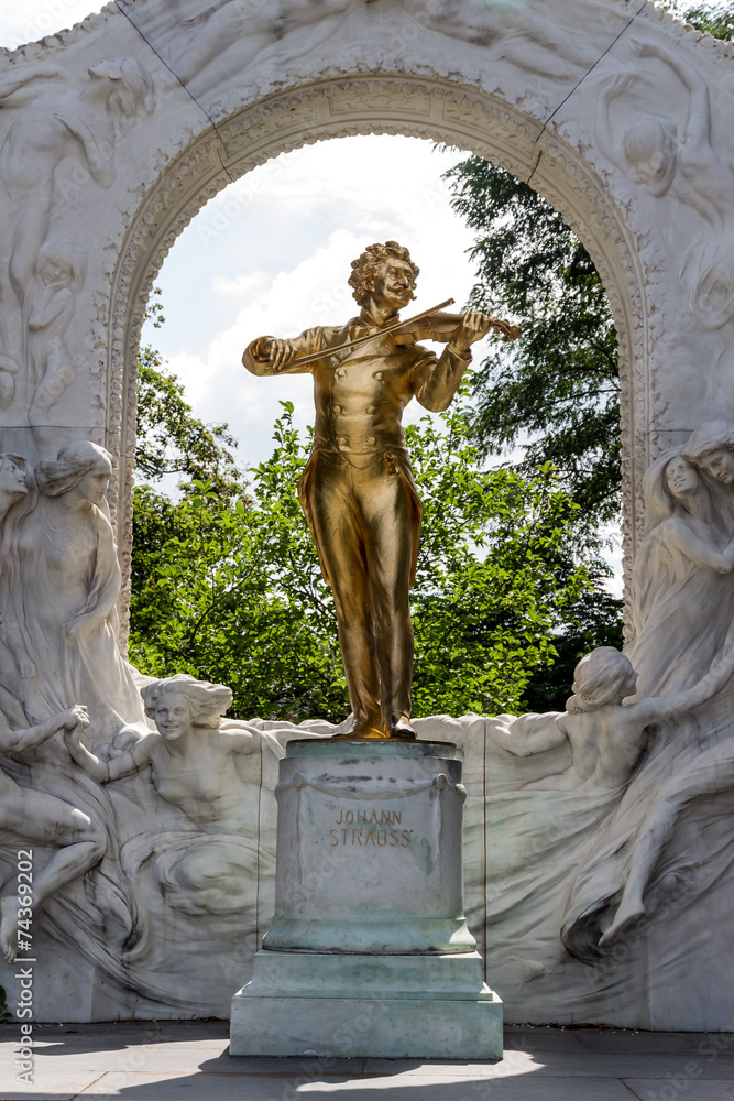 Fototapeta premium Österreich, Wien, Johann Strauß Denkmal