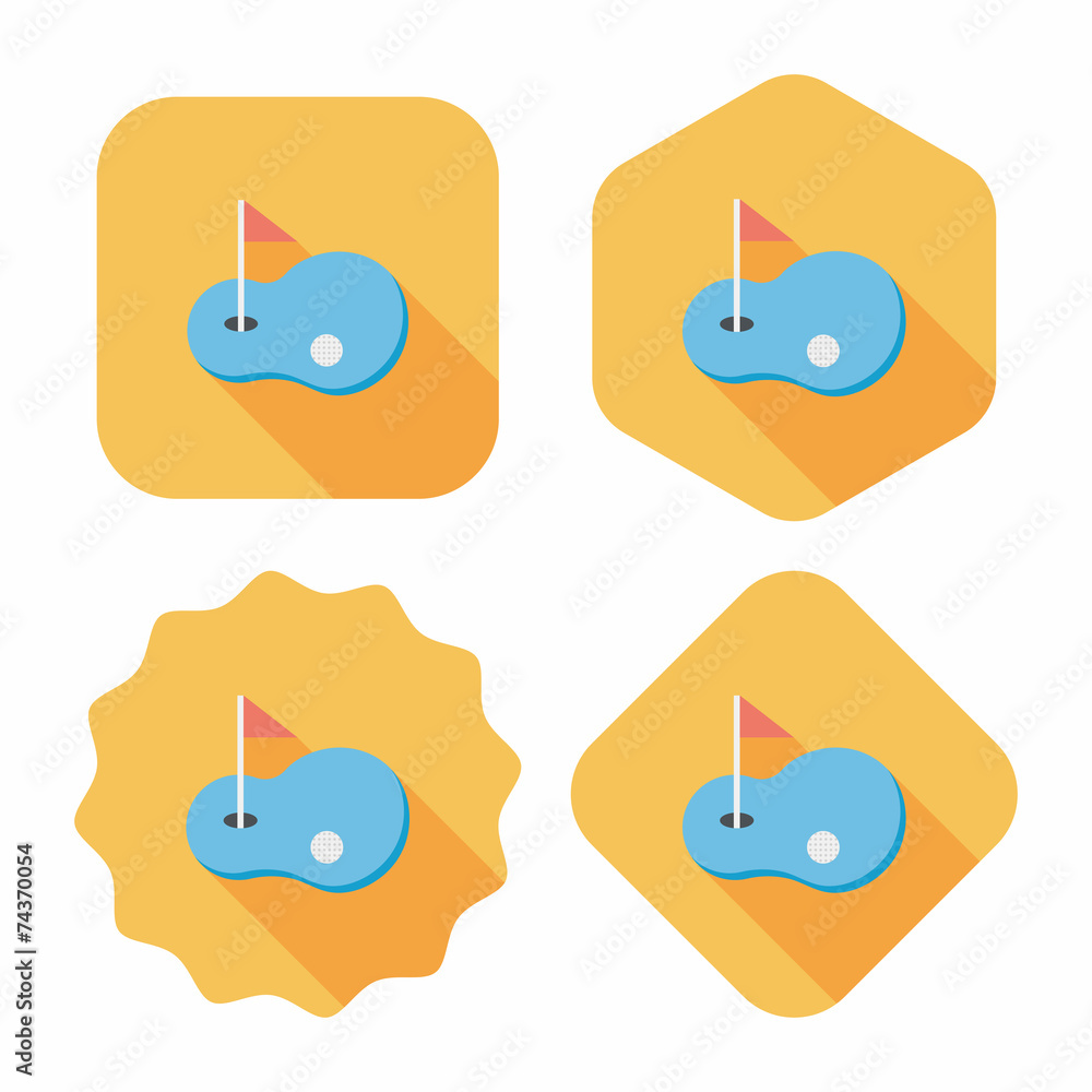 golf flat icon with long shadow,eps10 golf flat icon with long shadow,eps10