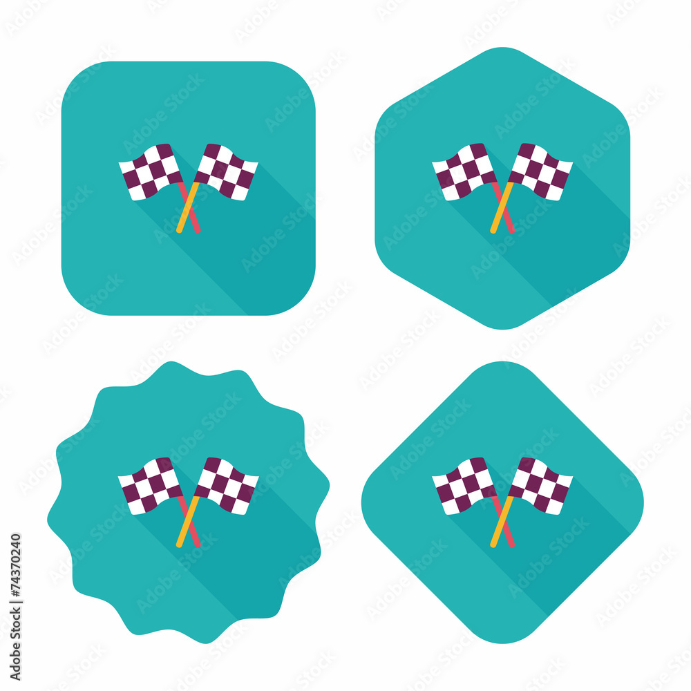 racing flags flat icon with long shadow,eps10 racing flags flat icon with long shadow,eps10