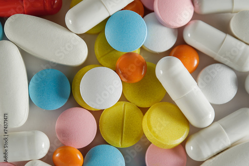 medicines: tablets, capsules and pills closeup photo