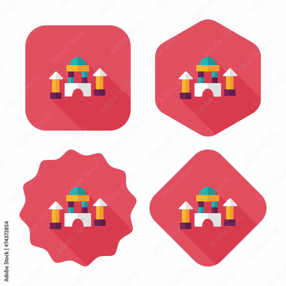 brick house flat icon with long shadow brick house flat icon with long shadow