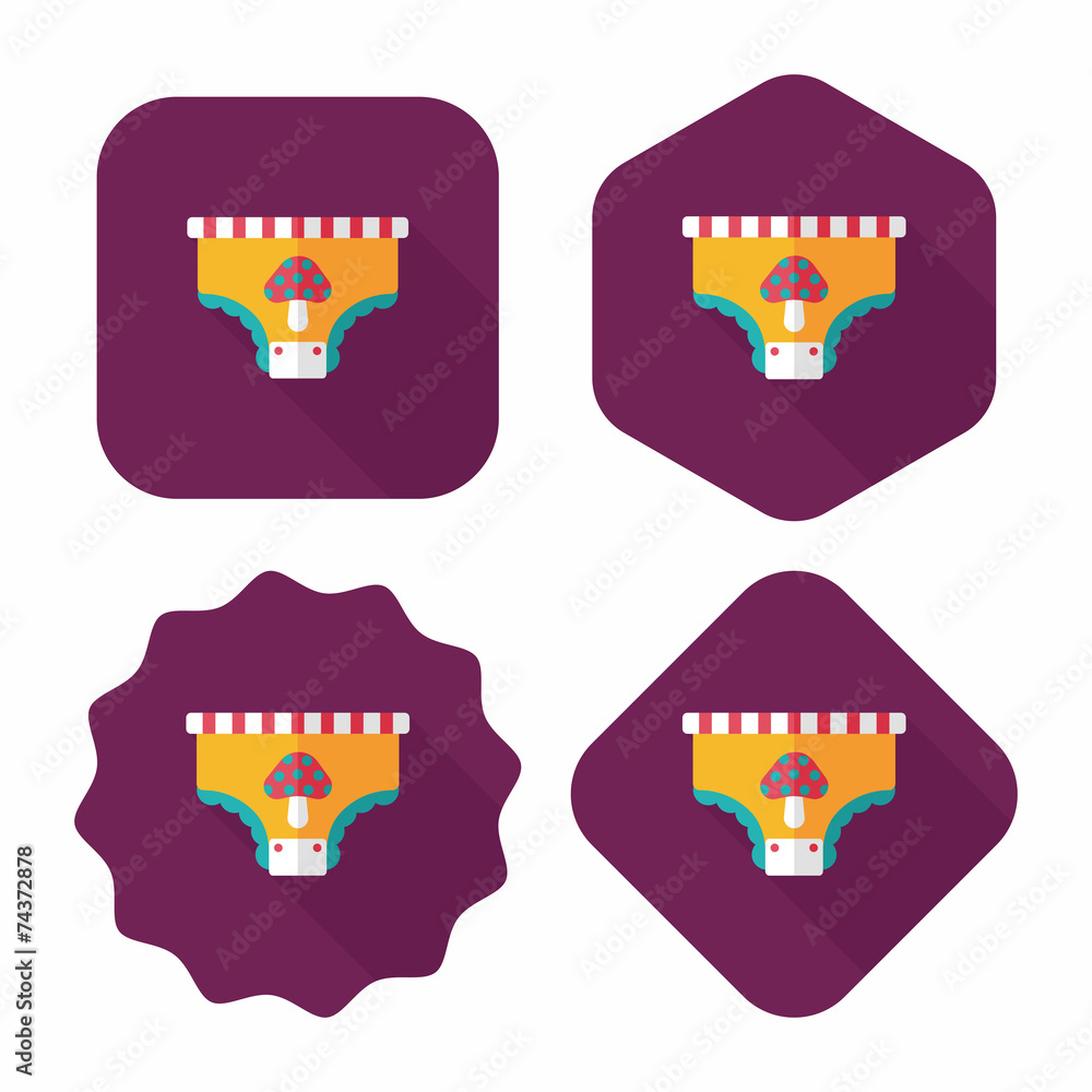 diaper flat icon with long shadow,eps10 diaper flat icon with long shadow,eps10