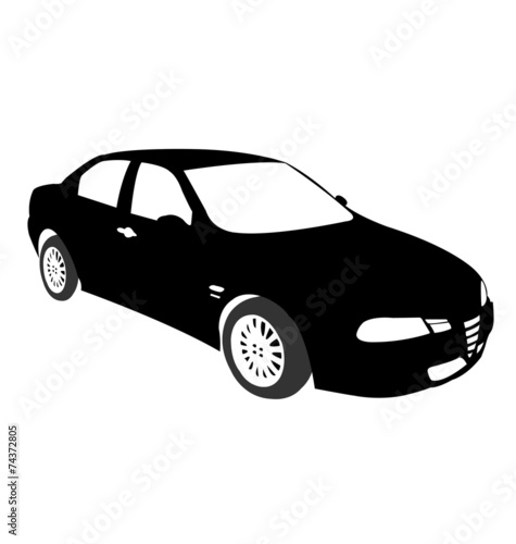 Silhouette of Car vector black