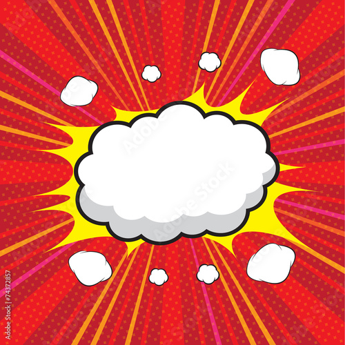 Blank comic speech bubbles design for comic background
