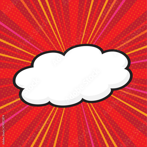 Blank comic speech bubble in pop art style