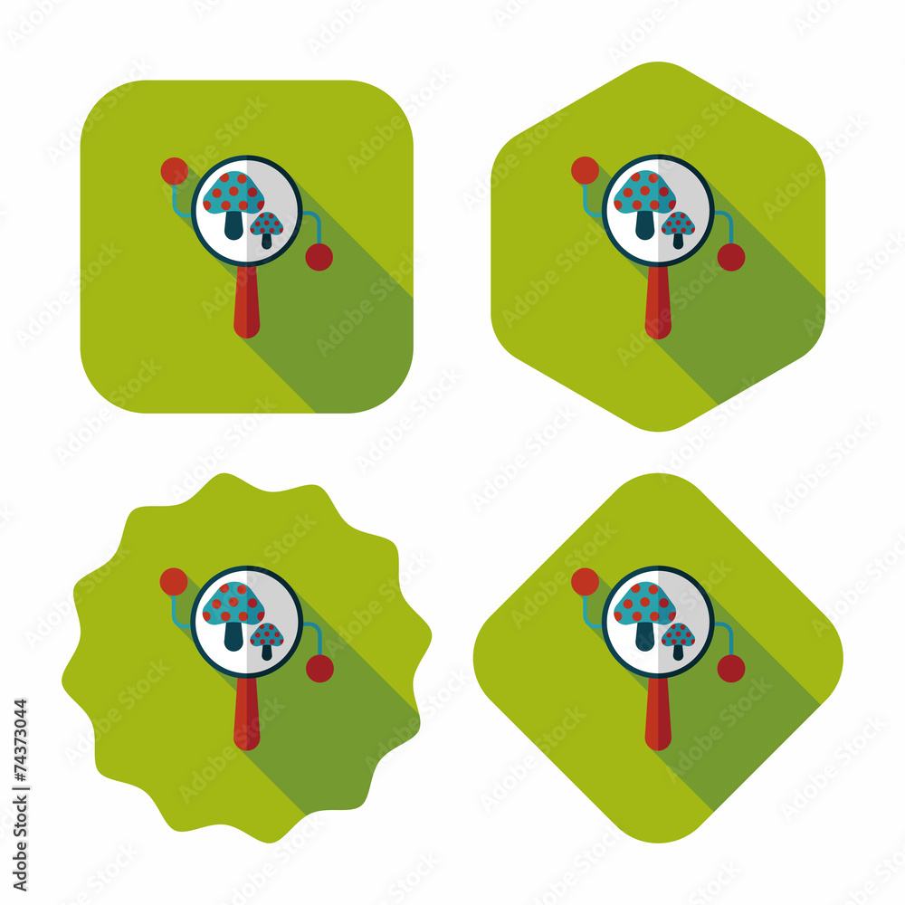 baby rattle flat icon with long shadow,eps10 baby rattle flat icon with long shadow,eps10