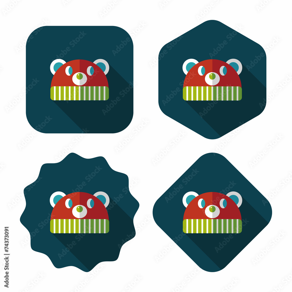 baby hat flat icon with long shadow,eps10 baby hat flat icon with long shadow,eps10