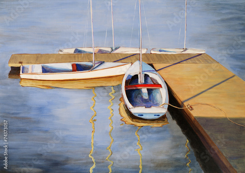 Dinghies at Port Edgar, Firth of Forth, Scotland