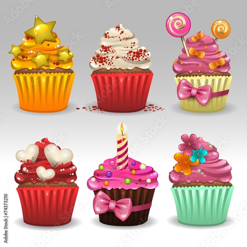 Cupcakes set