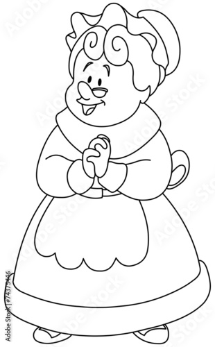 Outlined mrs Claus