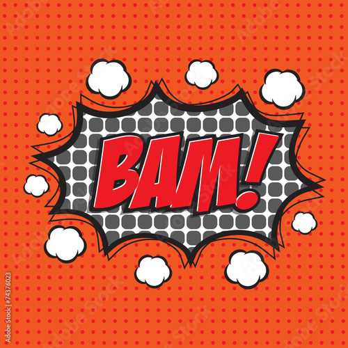 BAM! comic wording design for comic background