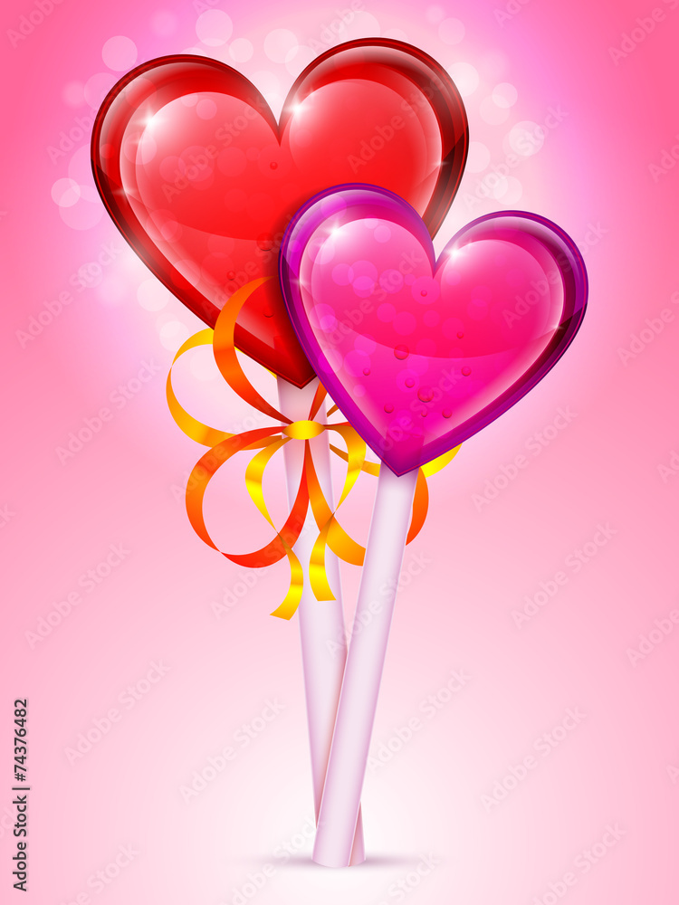 Heart lollipops