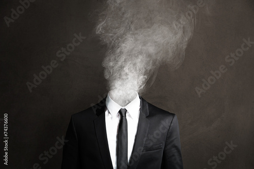 Smoking Businessmann photo