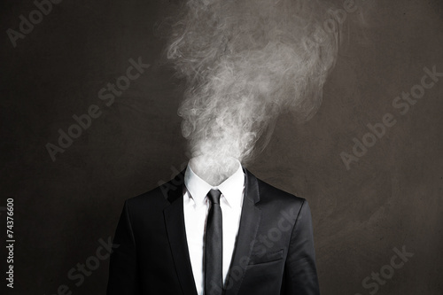 Obraz na płótnie Smoking Businessmann