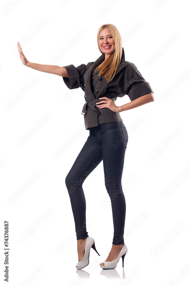 Woman isolated on the white background