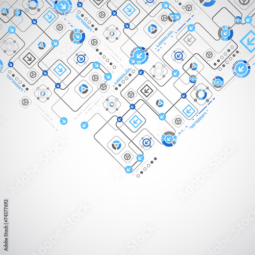 Abstract technology concept of business background.