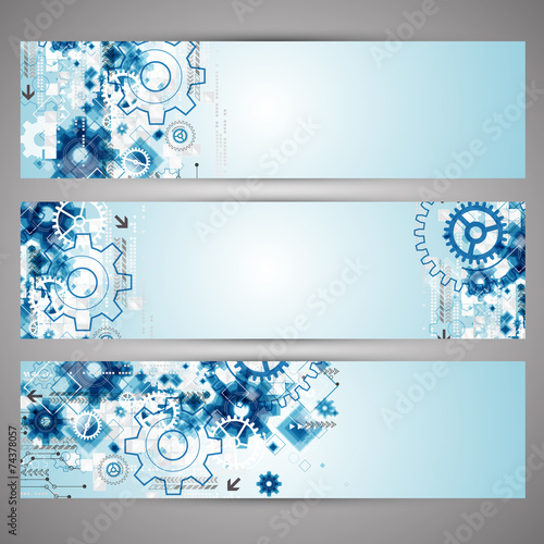 Set of web tecnology theme banners for your web site