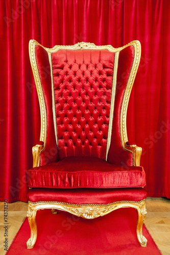 Red royal throne