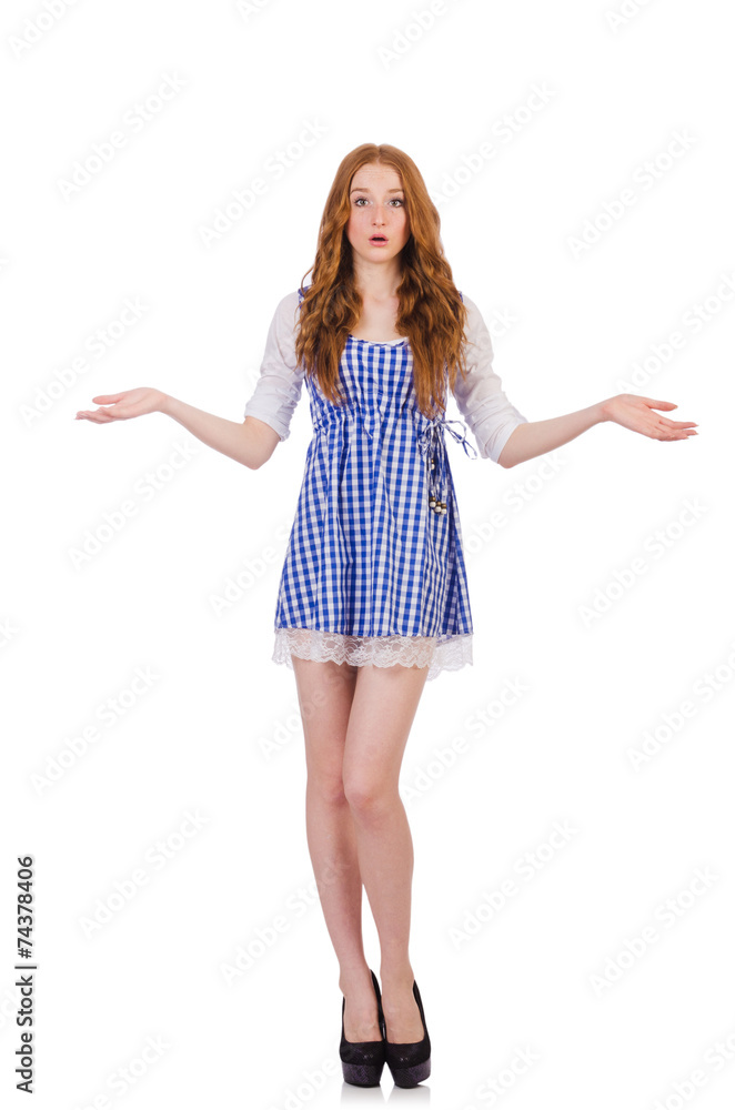 Emotional woman isolated on the white Emotional woman isolated on the white