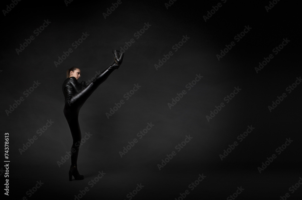 martial arts hit for an attractive model martial arts hit for an attractive model