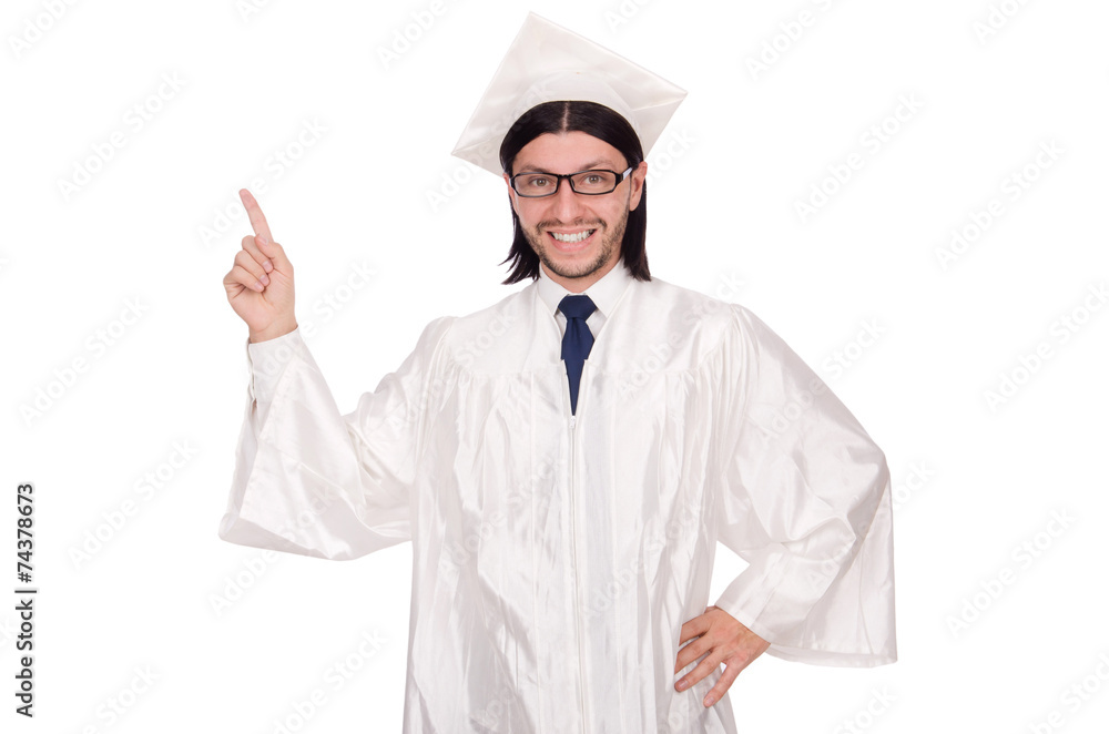 Young student isolated on the white Young student isolated on the white