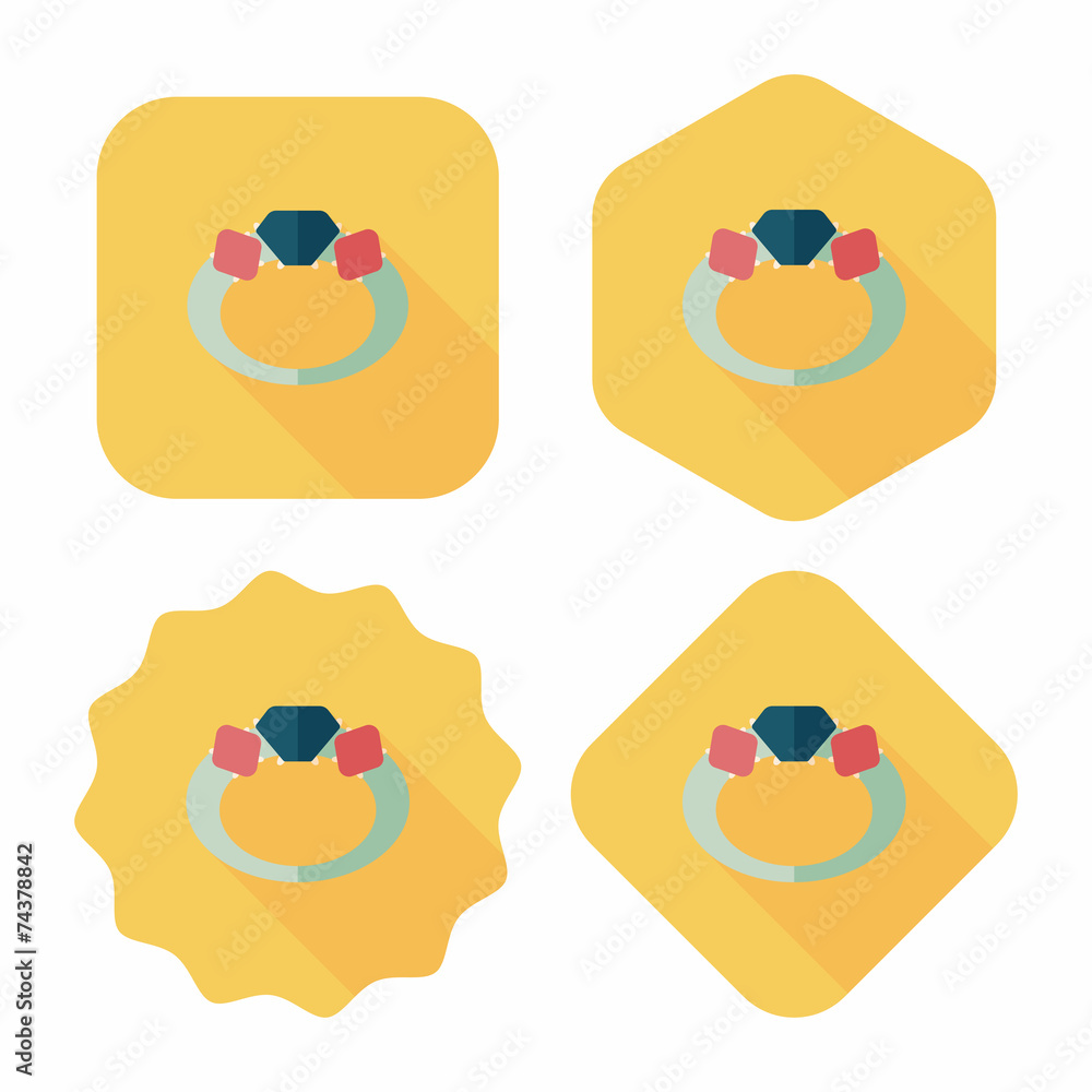 Propose diamond ring flat icon with long shadow,eps10 Propose diamond ring flat icon with long shadow,eps10