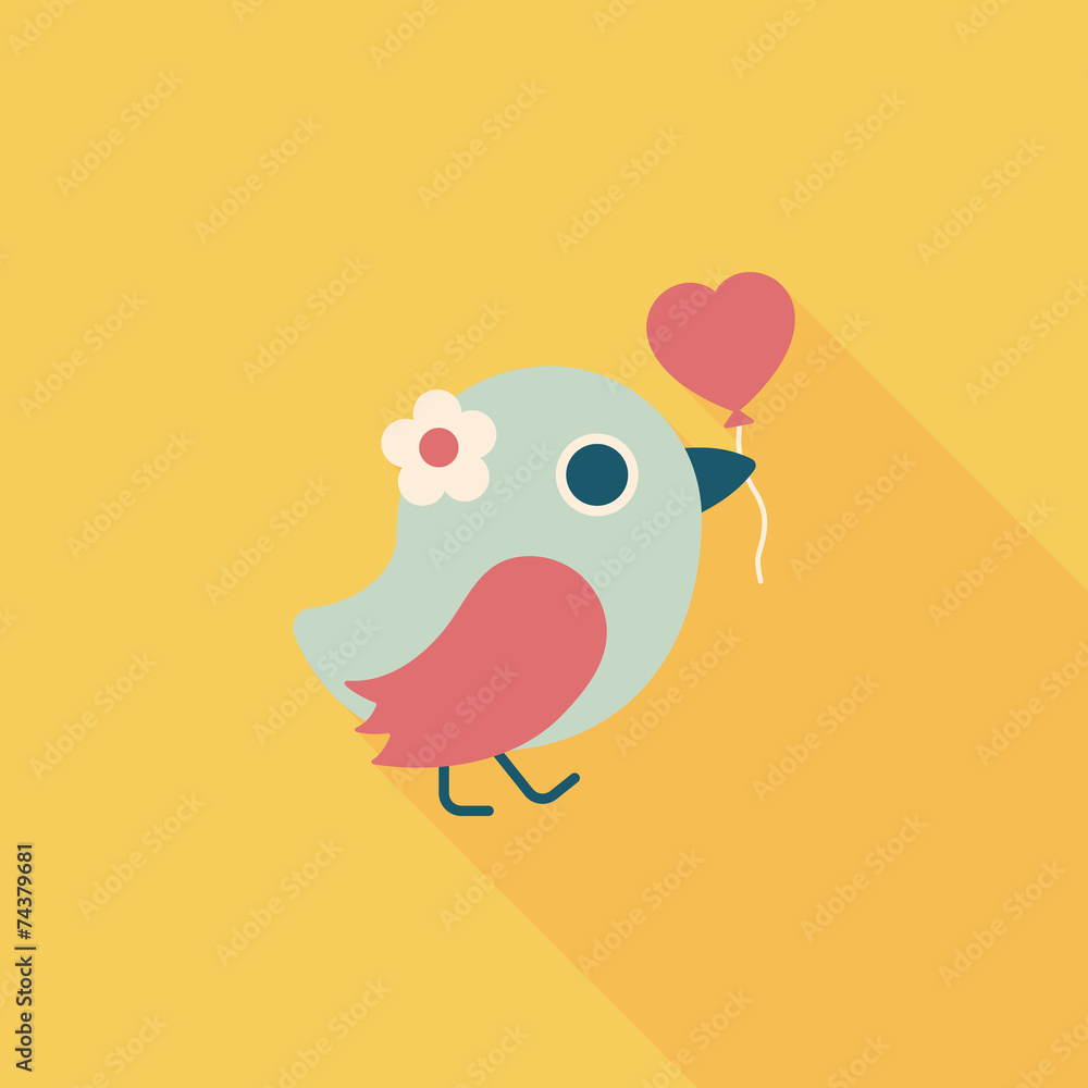 wedding bird flat icon with long shadow,eps10 wedding bird flat icon with long shadow,eps10