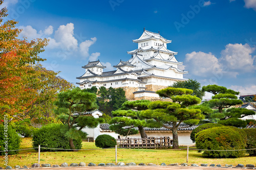 Main tower of the Himeji Castle,  Japan. photo