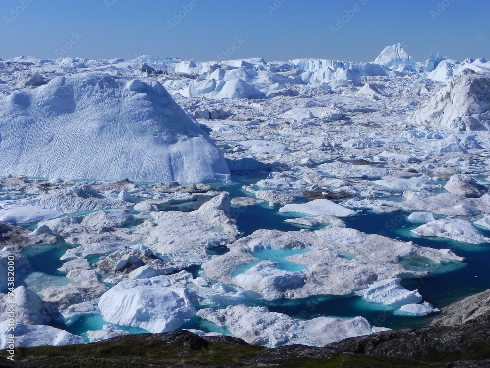 amazing greenland ice fjord