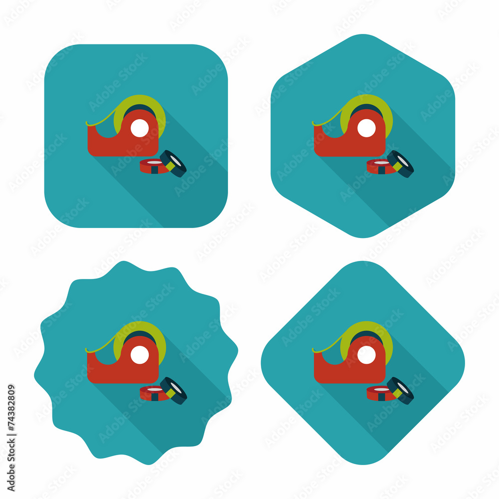 adhesive tape flat icon with long shadow,eps10 adhesive tape flat icon with long shadow,eps10