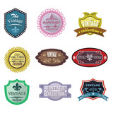 Vintage logo badges and labels