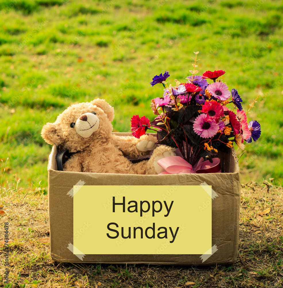 Happy sunday teddy deals bear