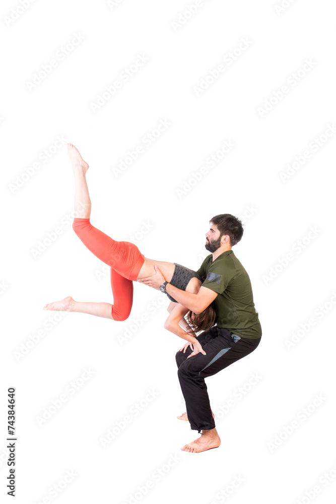 Acro yoga pose Acro yoga pose