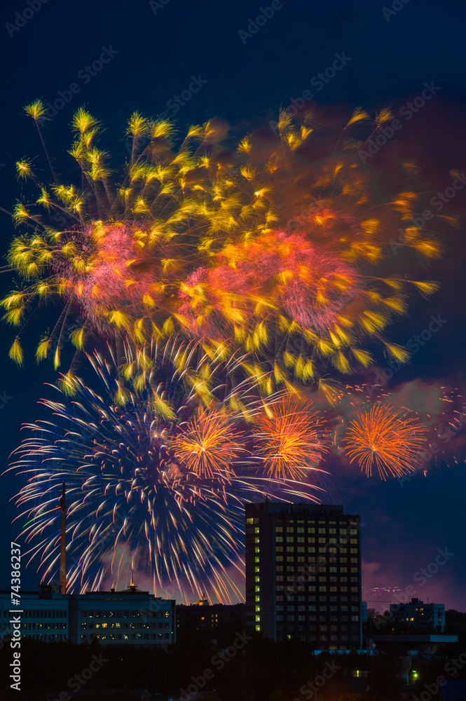 Obraz premium Firework over Moscow. Russia