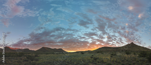 Canvas Print Sunrise Panorama