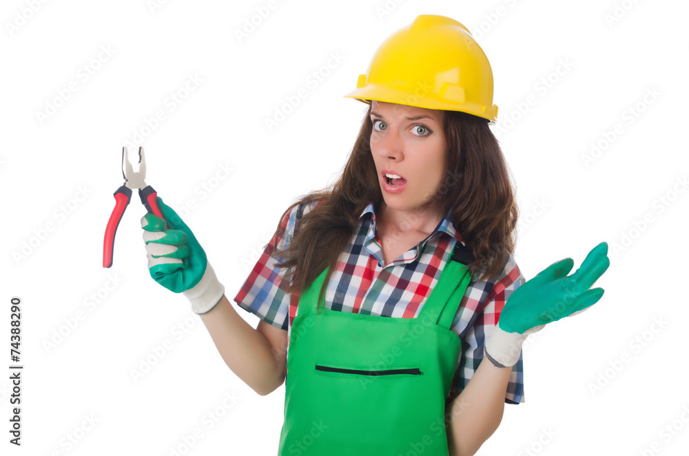 Industrial worker isolated on the white background Industrial worker isolated on the white background