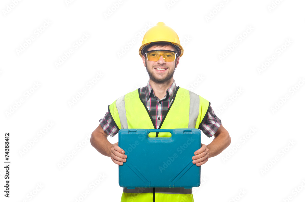Industrial worker isolated on the white background Industrial worker isolated on the white background