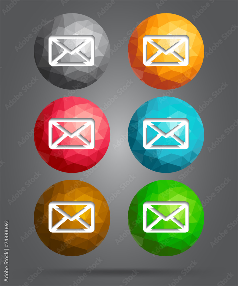 set of icons mail set of icons mail