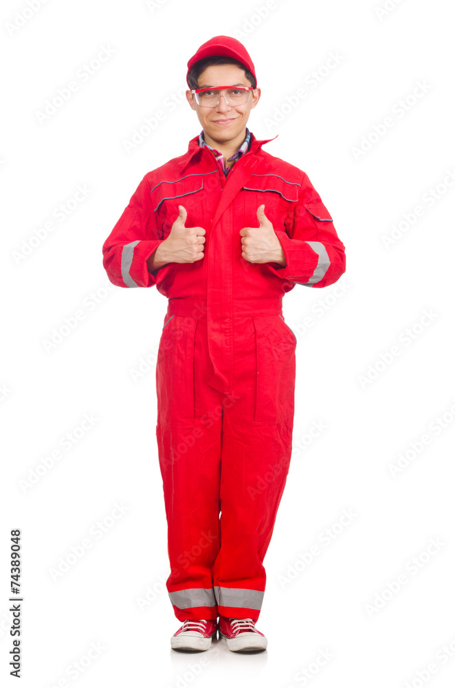 Industrial worker isolated on the white background Industrial worker isolated on the white background
