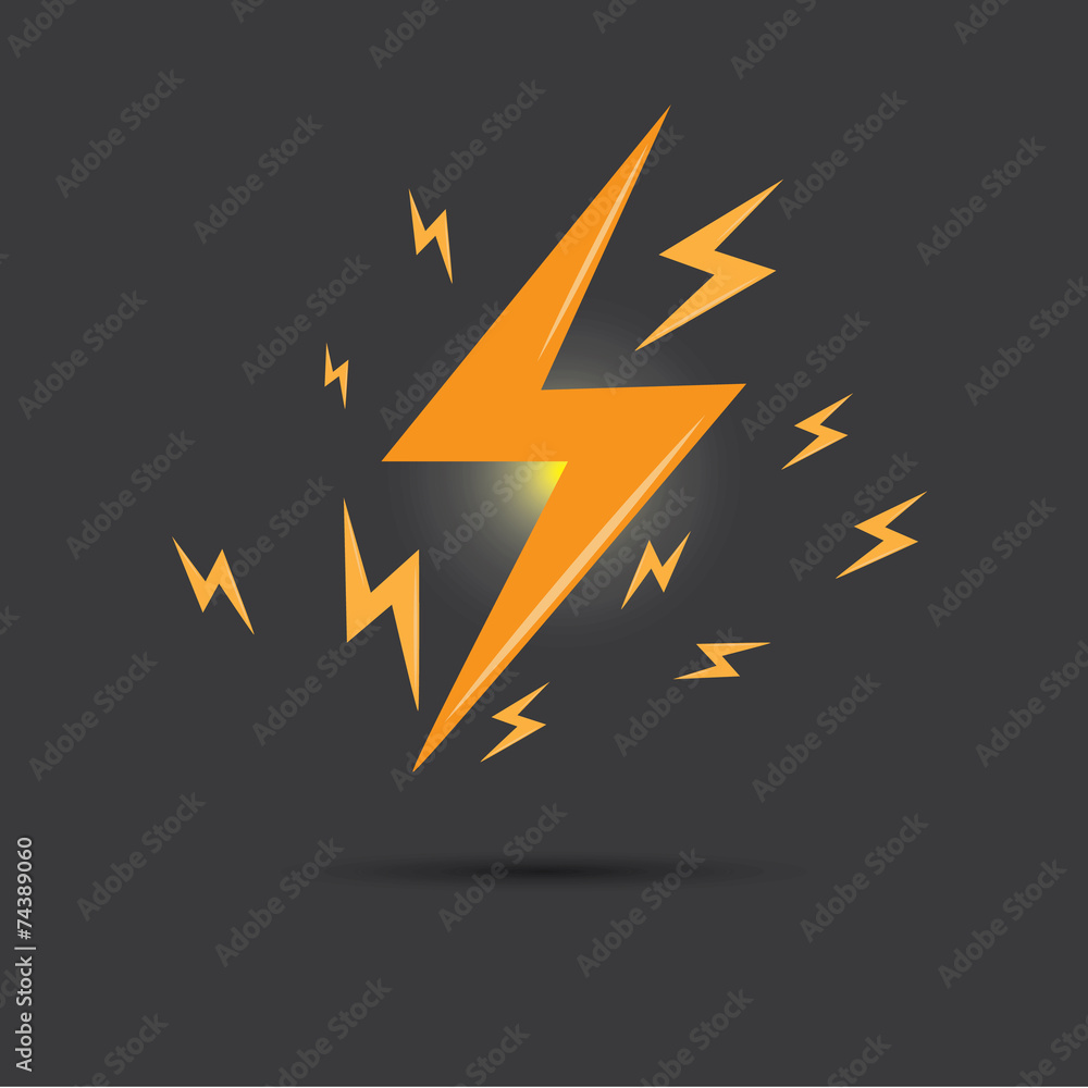 Vector of thunder lighting Vector of thunder lighting