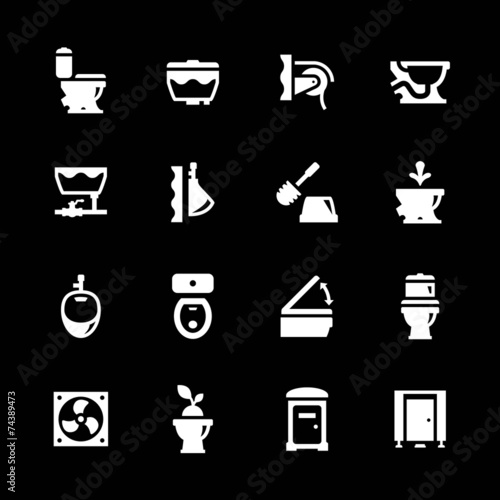 Set icons of toilet