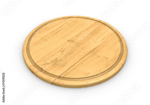 Wooden board isolated on white background