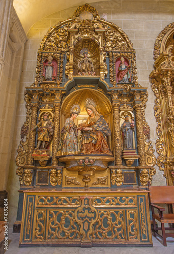 Seville - altar of st. Ann child Mary in El Savador church