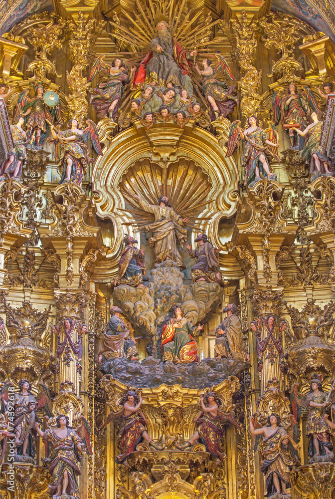 Seville - central part of main altar in El Salvador church