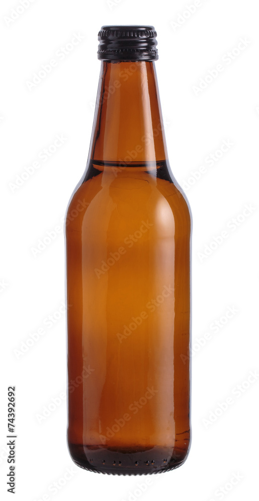 brown Bottle of beer isolated on white background. brown Bottle of beer isolated on white background.