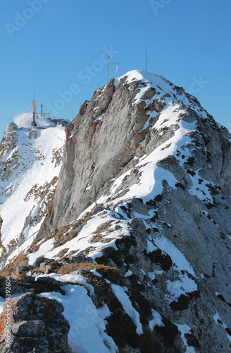 Radar and meteostation in Alps. Pilatus, Lucerne, Switzerland photo