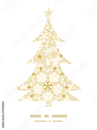 Vector abstract swirls old paper texture Christmas tree