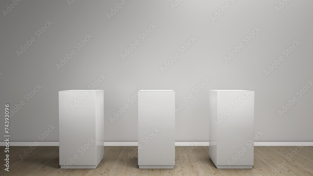 white background with pedestal Stock Illustration | Adobe Stock