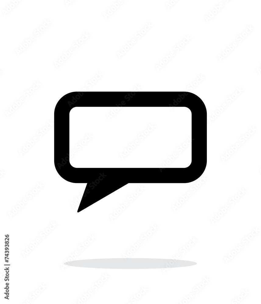 Rectangular bubble icon on white background. Rectangular bubble icon on white background.